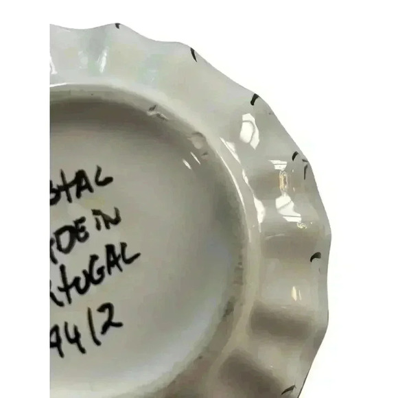 Vintage Vestal Bowl Basket Made In Portugal Numbered 94/2 Hand Painted Porcelain - Picture 10 of 12